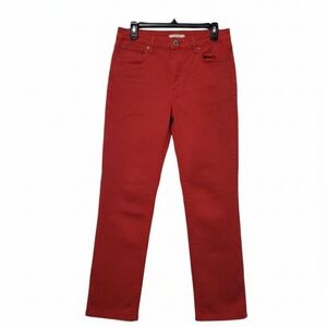 STS Blue Women's Red High Rise Straight Leg Pants